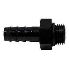 DeatschWerks - DeatschWerks 6AN ORB Male to 3/8in Male Triple Barb Fitting (Incl O-Ring) - Anodized Matte Black - Demon Performance