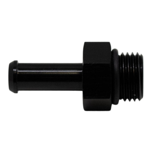 DeatschWerks - DeatschWerks 6AN ORB Male to 5/16in Male Barb Fitting (Incl O-Ring) - Anodized Matte Black - Demon Performance