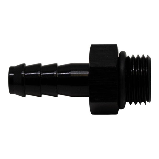 DeatschWerks - DeatschWerks 6AN ORB Male to 5/16in Male Triple Barb Fitting (Incl O-Ring) - Anodized Matte Black - Demon Performance