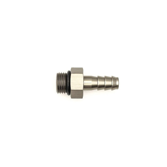 DeatschWerks - DeatschWerks 6AN ORB Male to 5/16in Male Triple Barb Fitting (Incl O-Ring) - Anodized Matte Black - Demon Performance