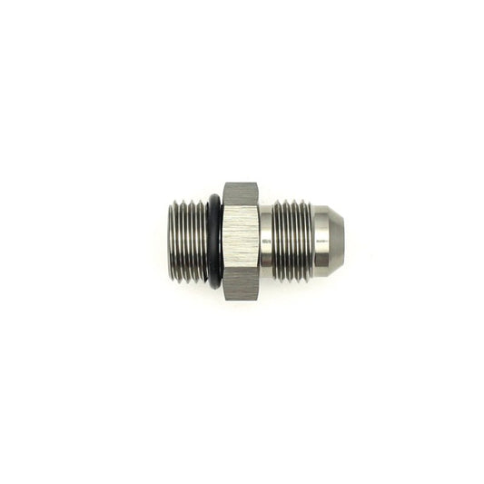 DeatschWerks - DeatschWerks 6AN ORB Male to 6AN Male Flare Adapter (Incl O-Ring) - Anodized Matte Black - Demon Performance
