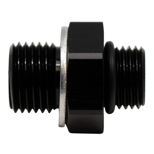 DeatschWerks - DeatschWerks 6AN ORB Male to M16 X 1.5 Metric Male (Incl O-Ring and Washer) - Anodized Matte Black - Demon Performance