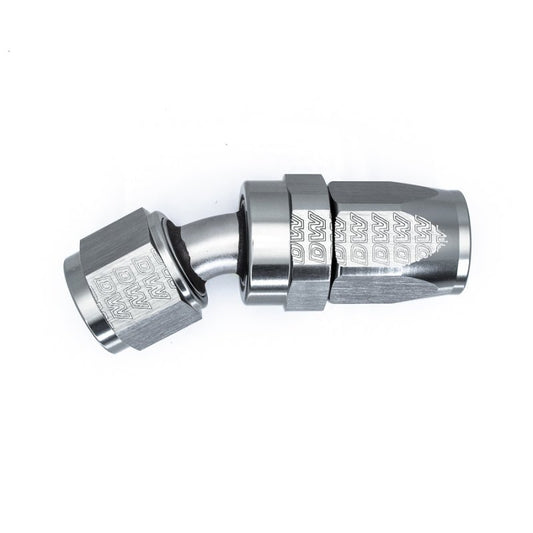 DeatschWerks - DeatschWerks 8 AN Female Flare Swivel 30-Degree Hose End CPE - Anodized Matte Black - Demon Performance