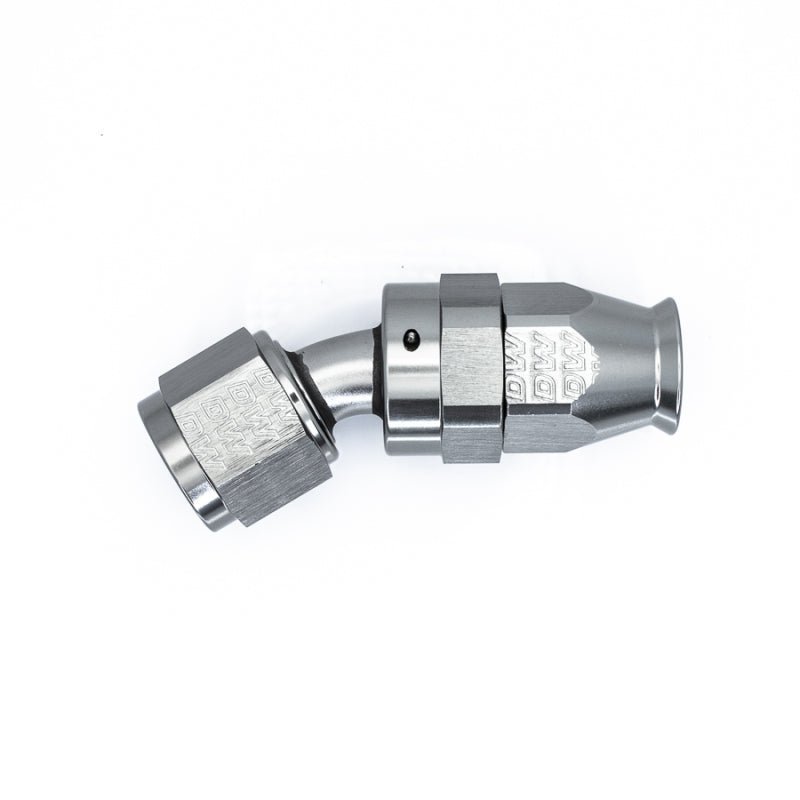 DeatschWerks - DeatschWerks 8 AN Female Flare Swivel 30-Degree Hose End PTFE - Anodized Matte Black - Demon Performance