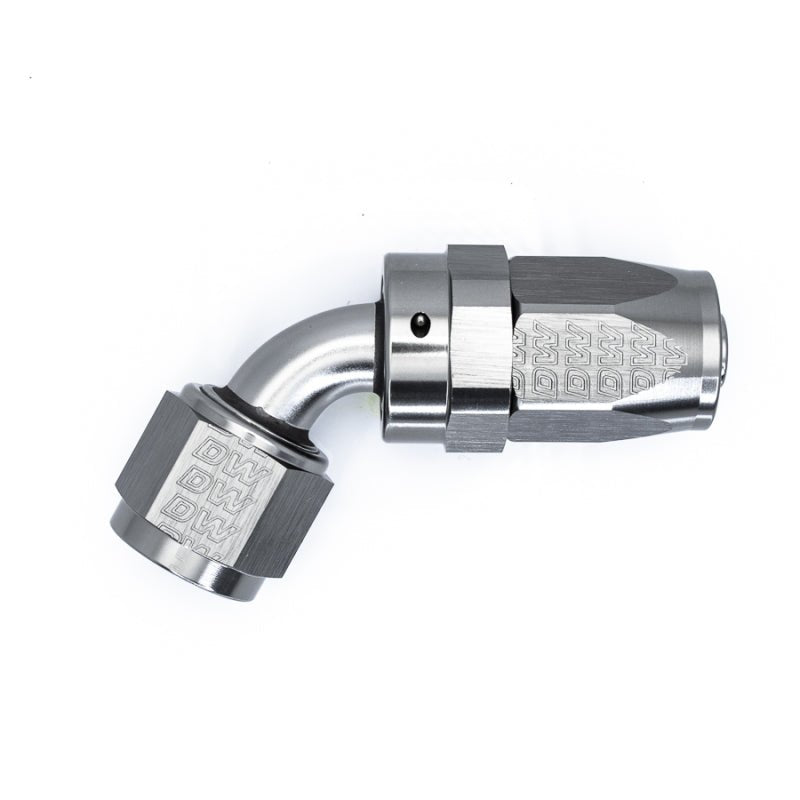 DeatschWerks - DeatschWerks 8 AN Female Flare Swivel 60-degree Hose End CPE - Anodized DW Titanium - Demon Performance