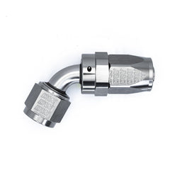 DeatschWerks - DeatschWerks 8 AN Female Flare Swivel 60-degree Hose End CPE - Anodized DW Titanium - Demon Performance