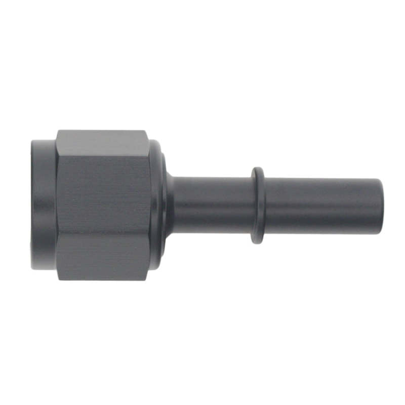DeatschWerks - DeatschWerks 8AN Female Flare Swivel to 3/8in Male EFI Quick Disconnect - Anodized Matte Black - Demon Performance