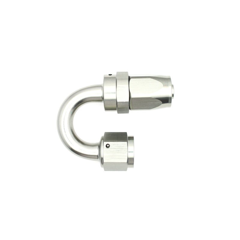 DeatschWerks - DeatschWerks 8AN Female Swivel 180-Degree Hose End CPE - Anodized Matte Black - Demon Performance