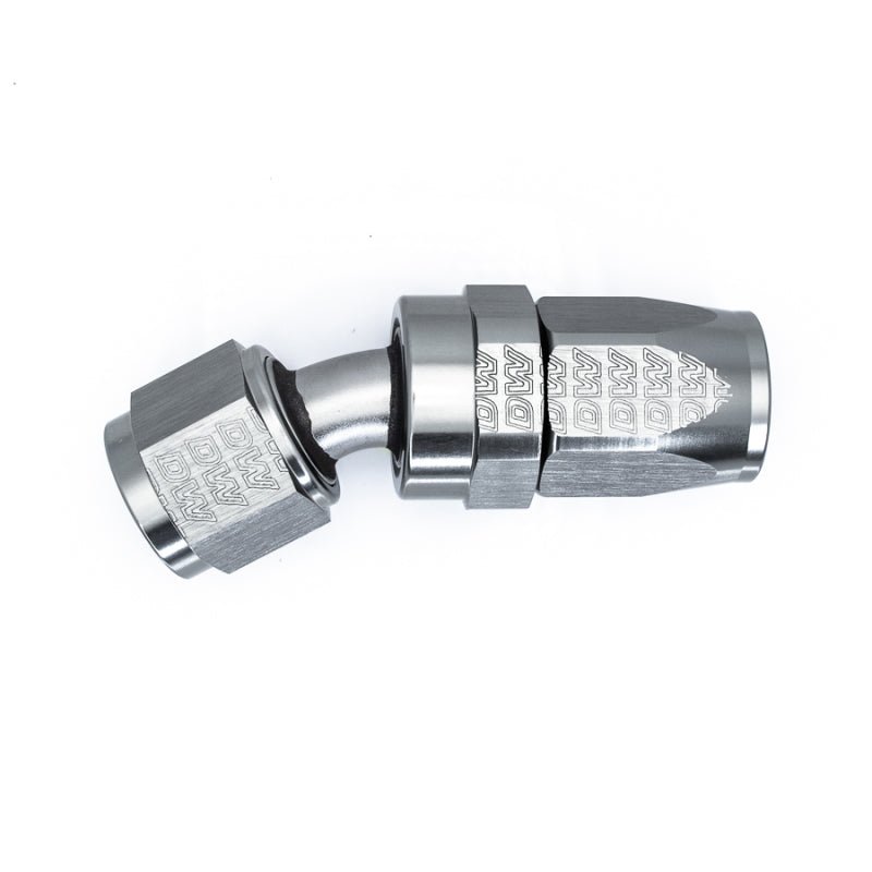 DeatschWerks - DeatschWerks 8AN Female Swivel 30-Degree Hose End CPE - Anodized Titanium - Demon Performance