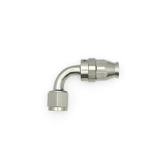 DeatschWerks - DeatschWerks 8AN Female Swivel 90-Degree Hose End PTFE (Incl 1 Olive Insert) - Anodized Matte Black - Demon Performance