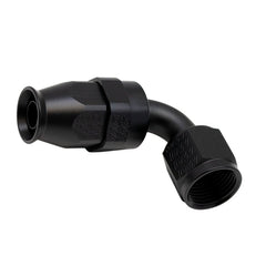 DeatschWerks - DeatschWerks 8AN Female Swivel 90-Degree Hose End PTFE (Incl 1 Olive Insert) - Anodized Matte Black - Demon Performance