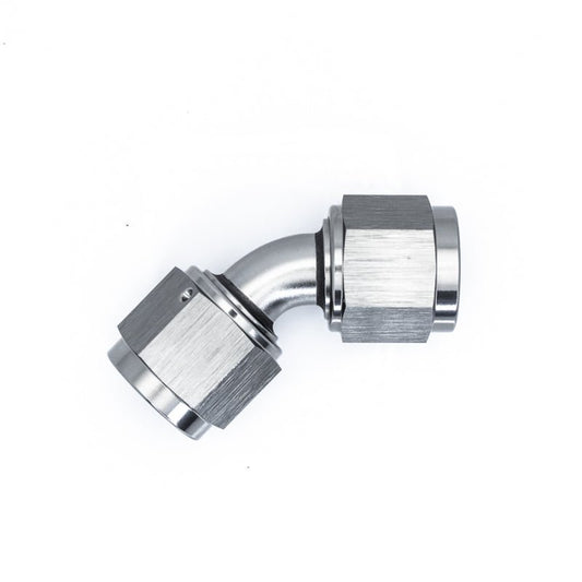 DeatschWerks - DeatschWerks 8AN Flare Female Swivel 45-Degree to 8AN Flare Female Swivel - Anodized Matte Black - Demon Performance