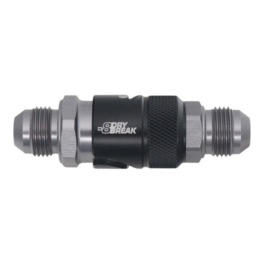 DeatschWerks - DeatschWerks 8AN Male Flare Quick Disconnect Dry Break Fitting - 2 Pieces Anodized Matte Black - Demon Performance