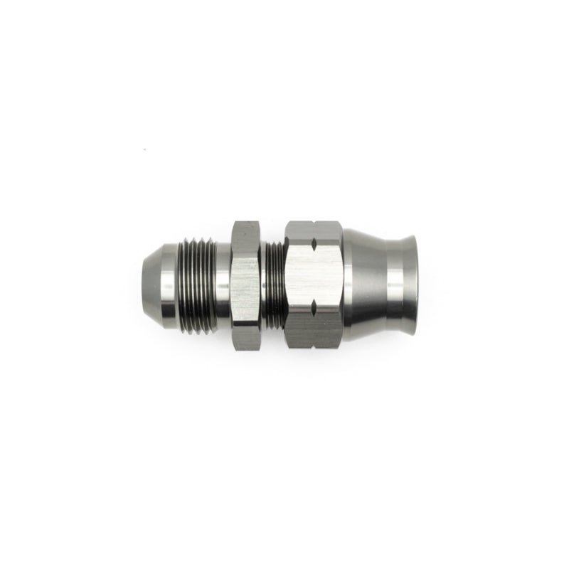 DeatschWerks - DeatschWerks 8AN Male Flare to 1/2in Hardline Compression Adapter - Anodized Matte Black - Demon Performance