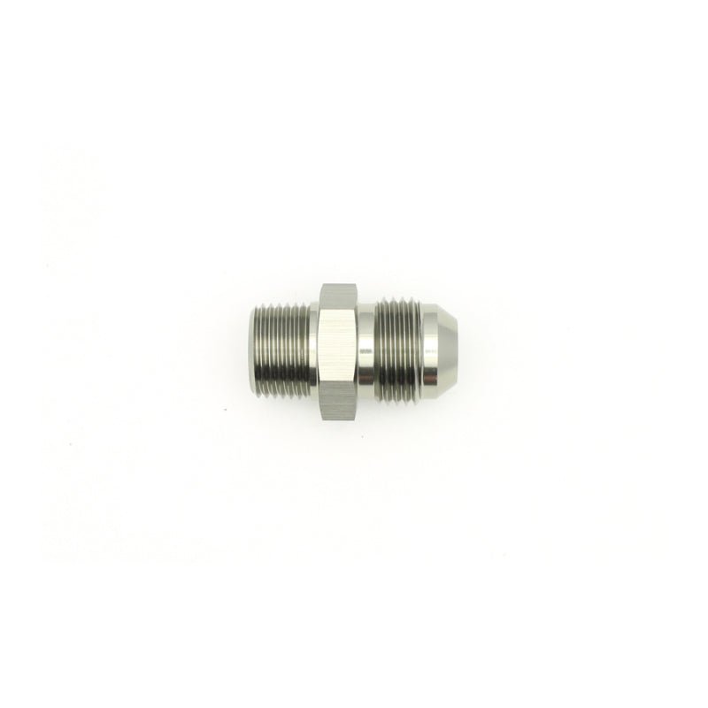 DeatschWerks - DeatschWerks 8AN Male Flare to 3/8in Male NPT Adapter - Anodized Matte Black - Demon Performance