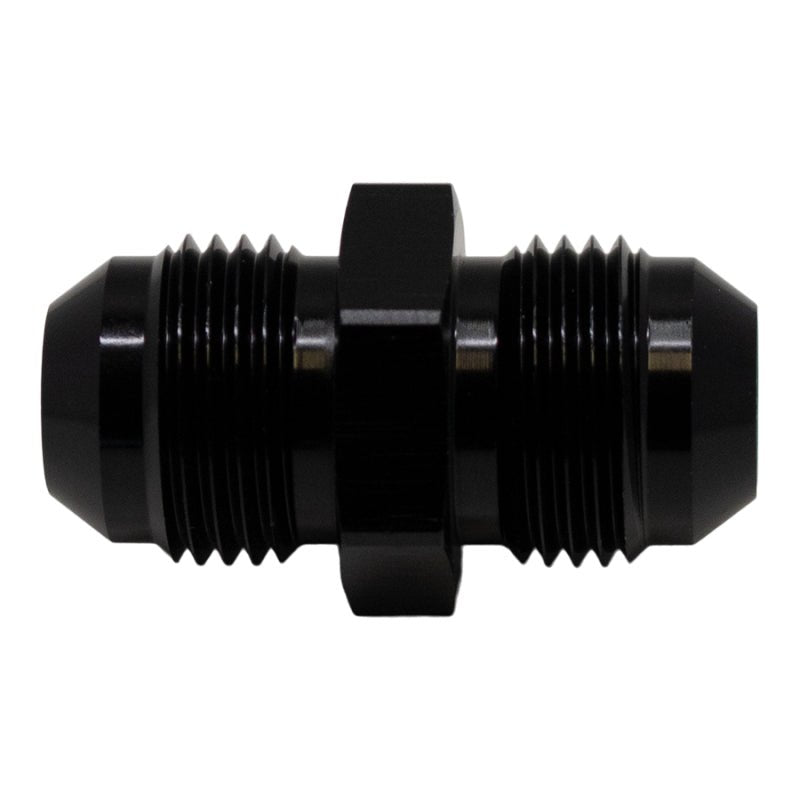 DeatschWerks - DeatschWerks 8AN Male Flare to 8AN Male Flare Coupler - Anodized Matte Black - Demon Performance