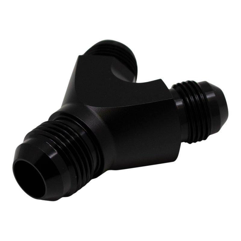 DeatschWerks - DeatschWerks 8AN Male Flare to 8AN Male Flare to 10AN Male Flare Y Fitting - Anodized Matte Black - Demon Performance