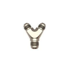 DeatschWerks - DeatschWerks 8AN Male Flare to 8AN Male Flare to 10AN Male Flare Y Fitting - Anodized Matte Black - Demon Performance