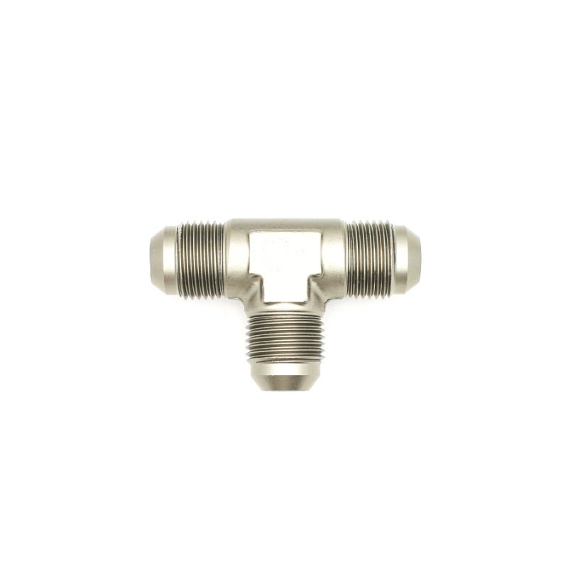 DeatschWerks - DeatschWerks 8AN Male Flare to 8AN Male Flare to 8AN Male Flare Tee Fitting - Anodized Matte Black - Demon Performance