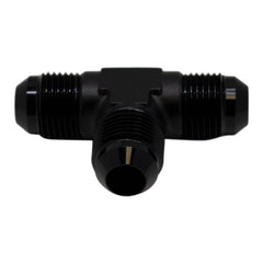 DeatschWerks - DeatschWerks 8AN Male Flare to 8AN Male Flare to 8AN Male Flare Tee Fitting - Anodized Matte Black - Demon Performance