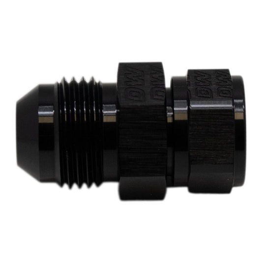 DeatschWerks - DeatschWerks 8AN Male Flare to Fuel Pump Outlet Barb Adapter - Anodized Matte Black - Demon Performance