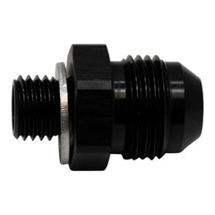 DeatschWerks - DeatschWerks 8AN Male Flare to M12 X 1.5 Male Metric Adapter (Incl Washer) - Anodized Matte Black - Demon Performance