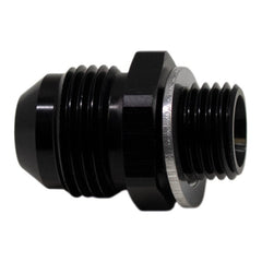 DeatschWerks - DeatschWerks 8AN Male Flare to M14 X 1.5 Male Metric Adapter (Incl Washer) - Anodized Matte Black - Demon Performance
