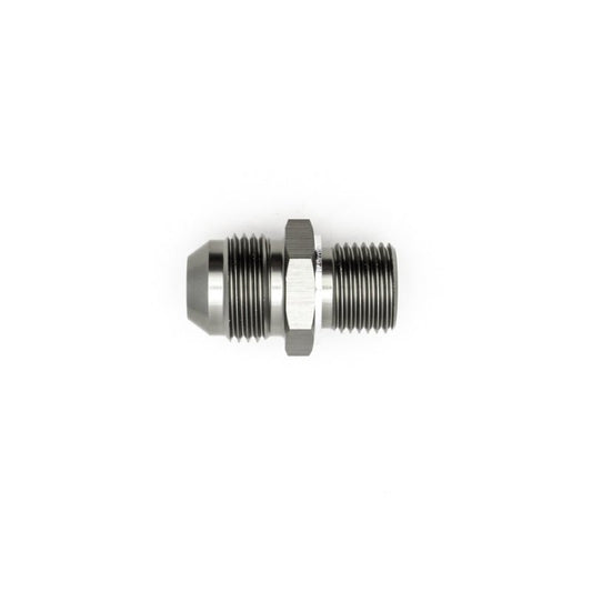 DeatschWerks - DeatschWerks 8AN Male Flare to M16 X 1.5 Male Metric Adapter (Incl Washer) - Anodized Matte Black - Demon Performance