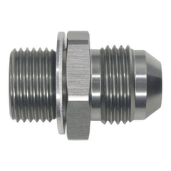 DeatschWerks - DeatschWerks 8AN Male Flare to M18 X 1.5 Male Metric Adapter (Incl Washer) - Anodized Matte Black - Demon Performance