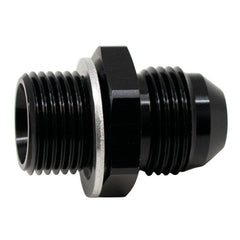 DeatschWerks - DeatschWerks 8AN Male Flare to M18 X 1.5 Male Metric Adapter (Incl Washer) - Anodized Matte Black - Demon Performance