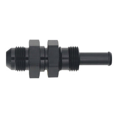 DeatschWerks - DeatschWerks 8AN Male Flare to Straight 3/8in Single Hose Barb - Anodized Matte Black - Demon Performance