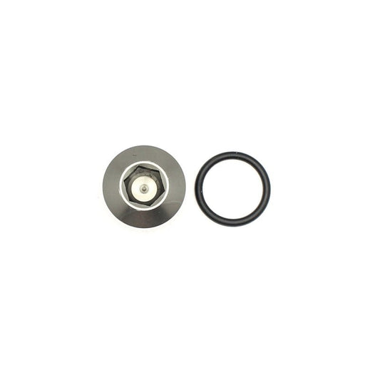 DeatschWerks - DeatschWerks 8AN ORB Male Plug Low Profile Internal Allen/Hex (Incl O-Ring) Anodized Matte Black - Demon Performance