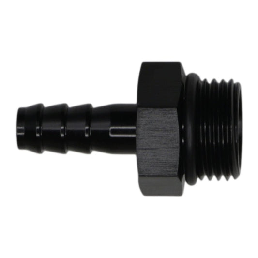 DeatschWerks - DeatschWerks 8AN ORB Male to 5/16in Male Triple Barb Fitting (Incl O-Ring) - Anodized Matte Black - Demon Performance