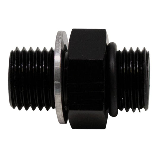 DeatschWerks - DeatschWerks 8AN ORB Male to M18 X 1.5 Metric Male (Incl O-Ring and Washer) - Anodized Matte Black - Demon Performance