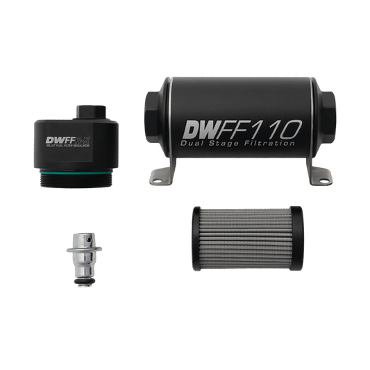 DeatschWerks - DeatschWerks DWFFR - X 110mm Billet Fuel Filter Regulator - 10 Micron - Demon Performance