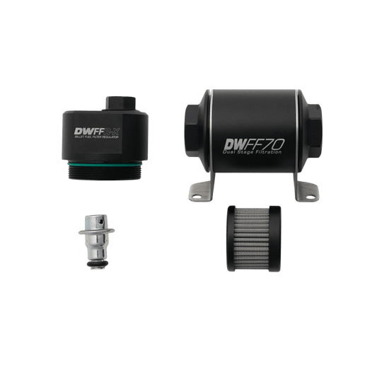 DeatschWerks - DeatschWerks DWFFR - X 70mm Billet Fuel Filter Regulator - 10 Micron - Demon Performance