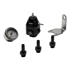 DeatschWerks - DeatschWerks DWR550C Adjustable Carburetor Regulator w/ 3/8in Barb Fittings and Gauge - Demon Performance