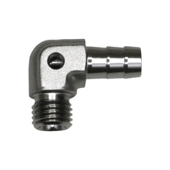 DeatschWerks - DeatschWerks Metric M12 to 3/8in Hose Barb 90-Degree Fitting w/ Venturi Port - Anodized DW Titanium - Demon Performance