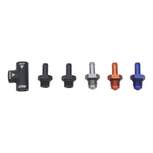 DeatschWerks - DeatschWerks Universal Venturi Siphon Jet 5/16in Hose Barb to 6AN ORB Female - Anodized Matte Black - Demon Performance