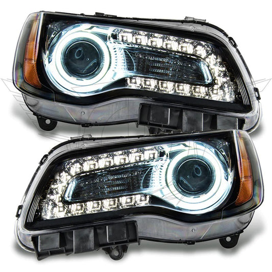 Oracle 11-14 Chrysler 300C SMD HL - Black - NON HID - Red