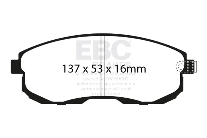 EBC - EBC 02 - 03 Infiniti G20 2.0 Redstuff Front Brake Pads - Demon Performance