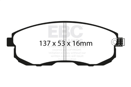 EBC - EBC 02 - 03 Infiniti G20 2.0 Redstuff Front Brake Pads - Demon Performance