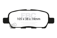 EBC - EBC 02 Infiniti G35 3.5 w/o DCS Redstuff Rear Brake Pads - Demon Performance