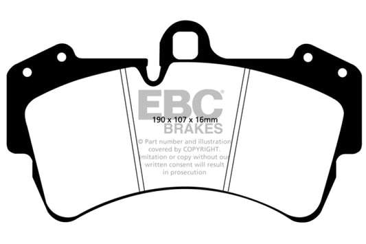 EBC - EBC 03 - 07 Porsche Cayenne 4.5 (350mm Rotors) Redstuff Front Brake Pads - Demon Performance