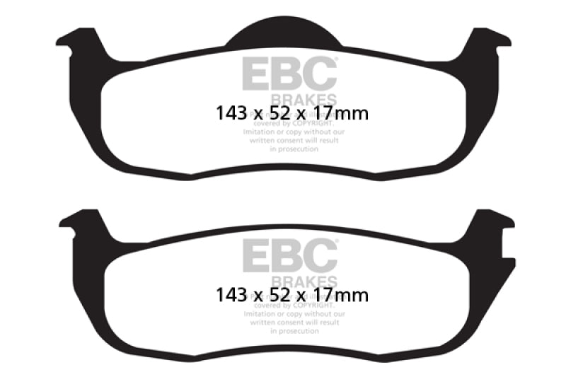 EBC - EBC 04 - 05 Infiniti QX56 5.6 Yellowstuff Rear Brake Pads - Demon Performance