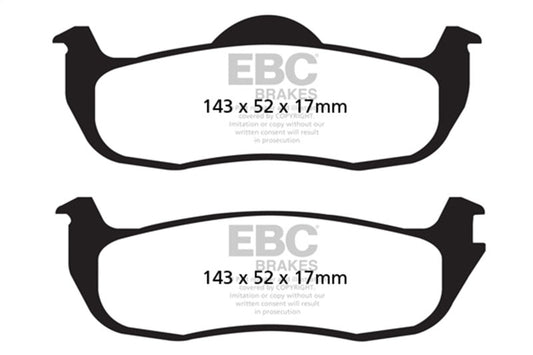 EBC - EBC 04 - 05 Infiniti QX56 5.6 Yellowstuff Rear Brake Pads - Demon Performance