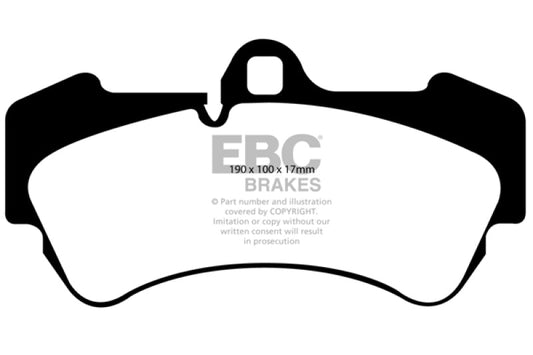 EBC - EBC 04 - 07 Porsche Cayenne 3.2 Redstuff Front Brake Pads - Demon Performance