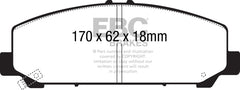 EBC - EBC 06 - 07 Infiniti QX56 5.6 (Akebono) Greenstuff Front Brake Pads - Demon Performance