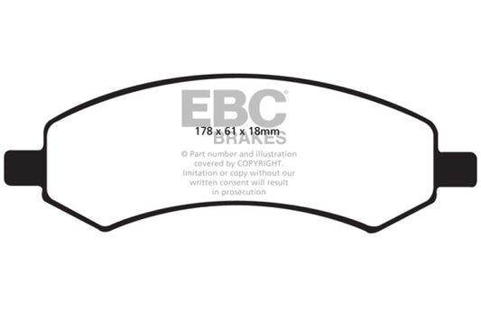 EBC - EBC 06 - 09 Chrysler Aspen 4.7 Greenstuff Front Brake Pads - Demon Performance