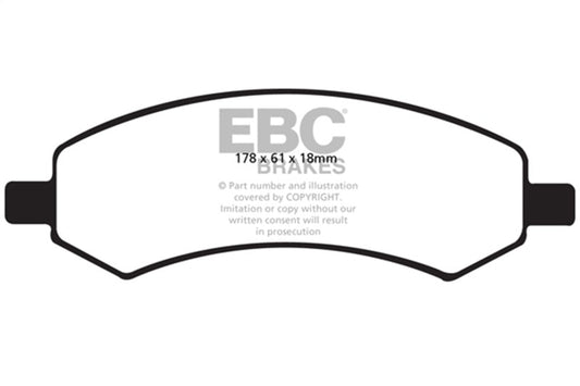EBC - EBC 06 - 09 Chrysler Aspen 4.7 Greenstuff Front Brake Pads - Demon Performance